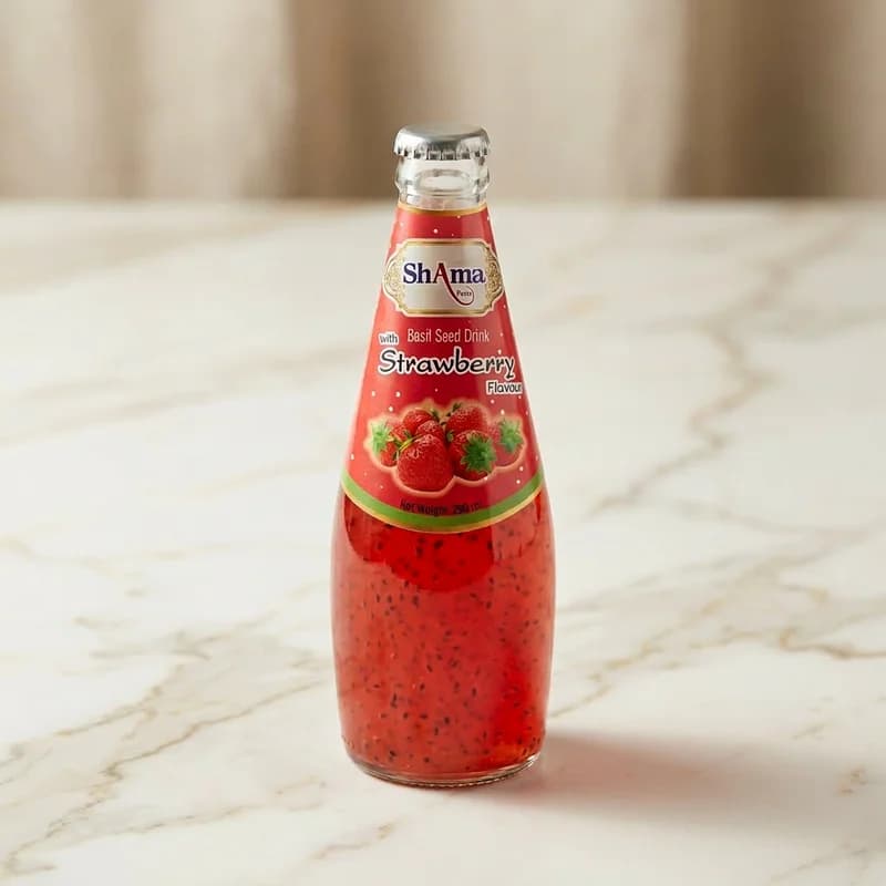 SHAMA BASIL SEED DRINK (STRAWBERRY)